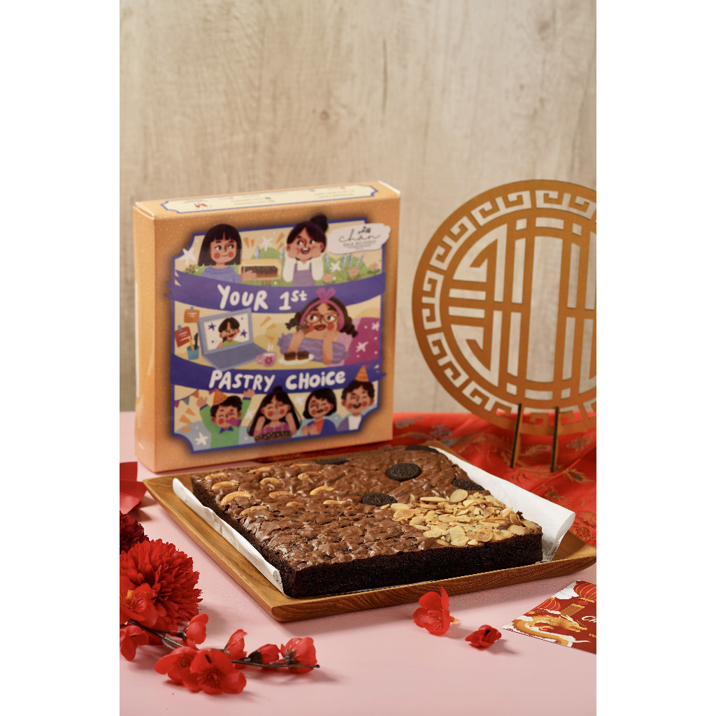 

Brownies Fudgy Dark Chocolate Chan Patisserie | Hampers Imlek/Sincia/Chinese New Year/ TAHAN LAMA LANGUNG KIRIM BUKAN PO