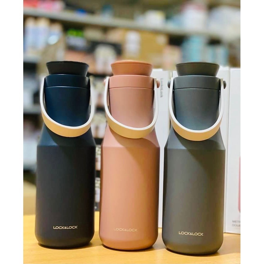 Lock n Lock Metro Double Tumbler 470ml Navy Grey Botol tumbler termos LocknLock LHC4202