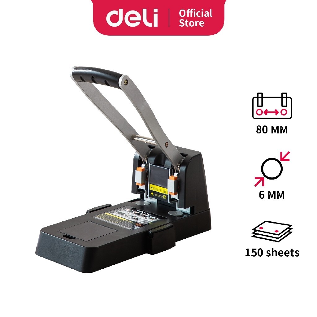 

Deli Pembolong kertas heavy duty 1 punch 150sheets tekanan lebih ringan E0150
