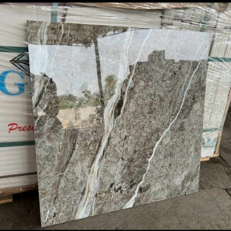 Granit Lantai 60x60 Kw Lokal Arna Nataya Dark Grey Marble