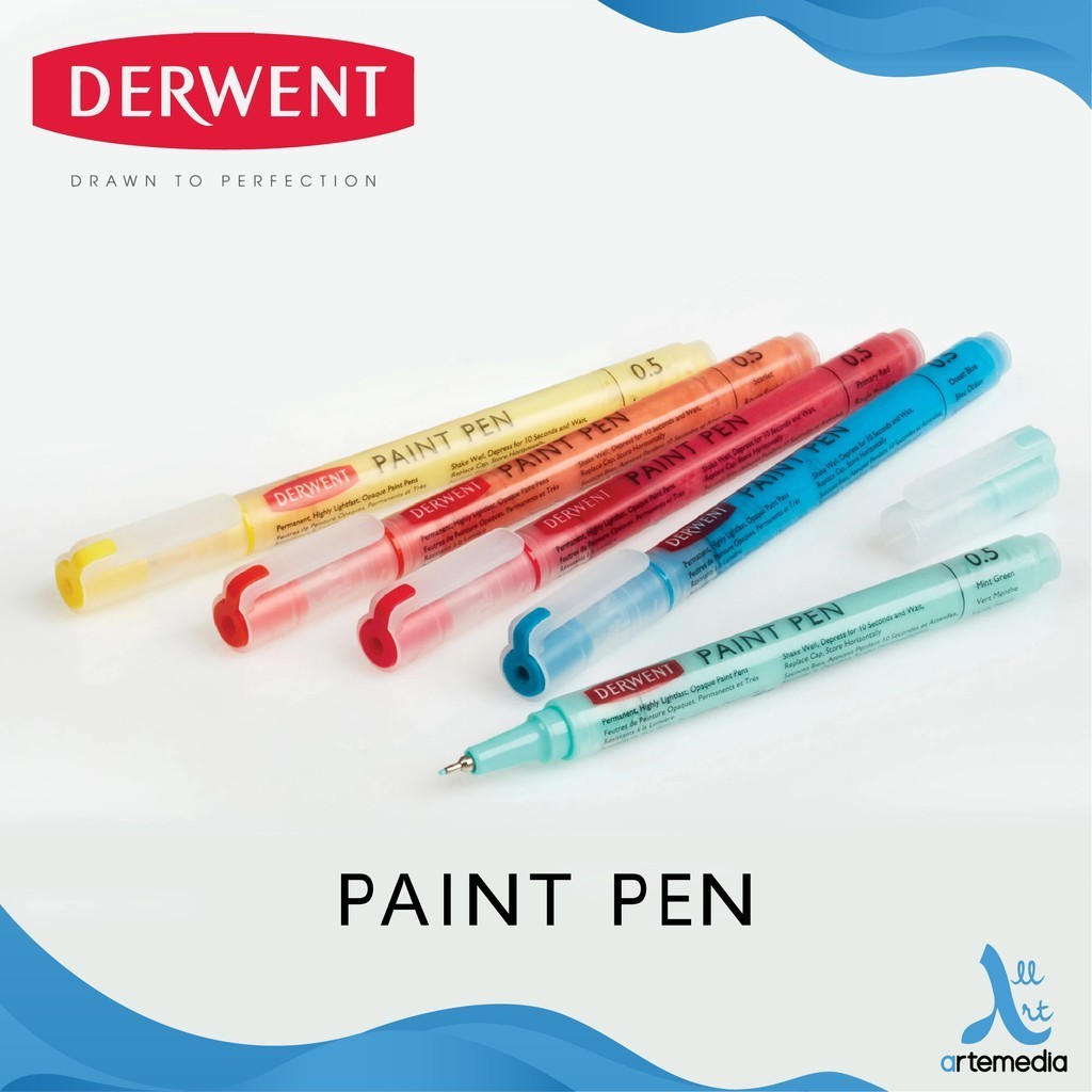 

Derwent Paint Pen Permanent Watersoluble Drawing Pen Pulpen Gambar