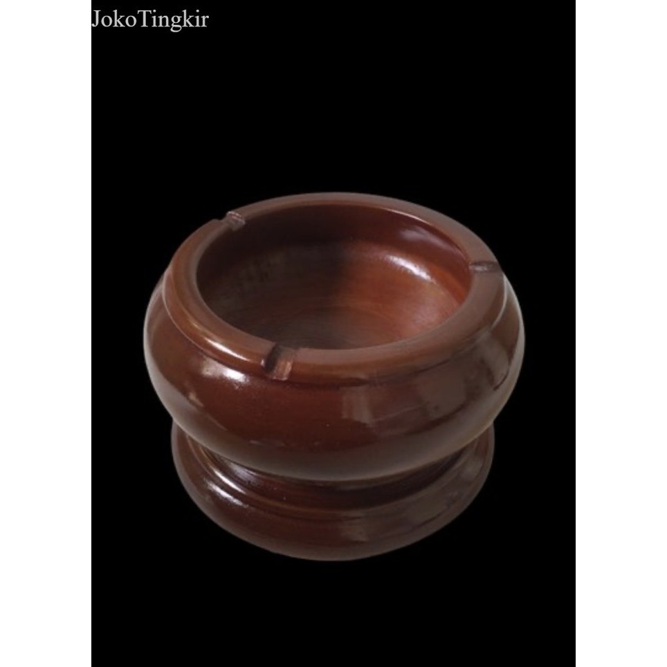 

asbak kayu jati asli diameter 12cm - Polos murah