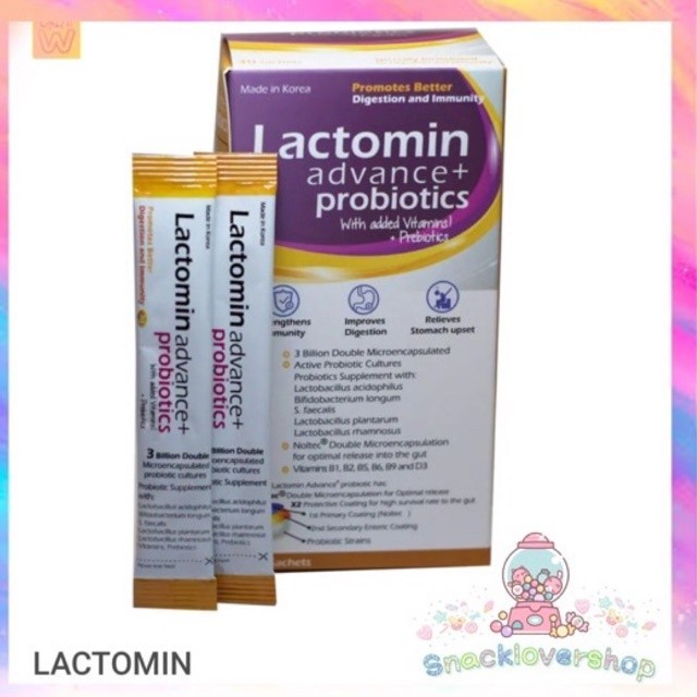 LACTOMIN Probiotics with added Vitamins + Prebiotics PER BOX ISI 30SACHETS