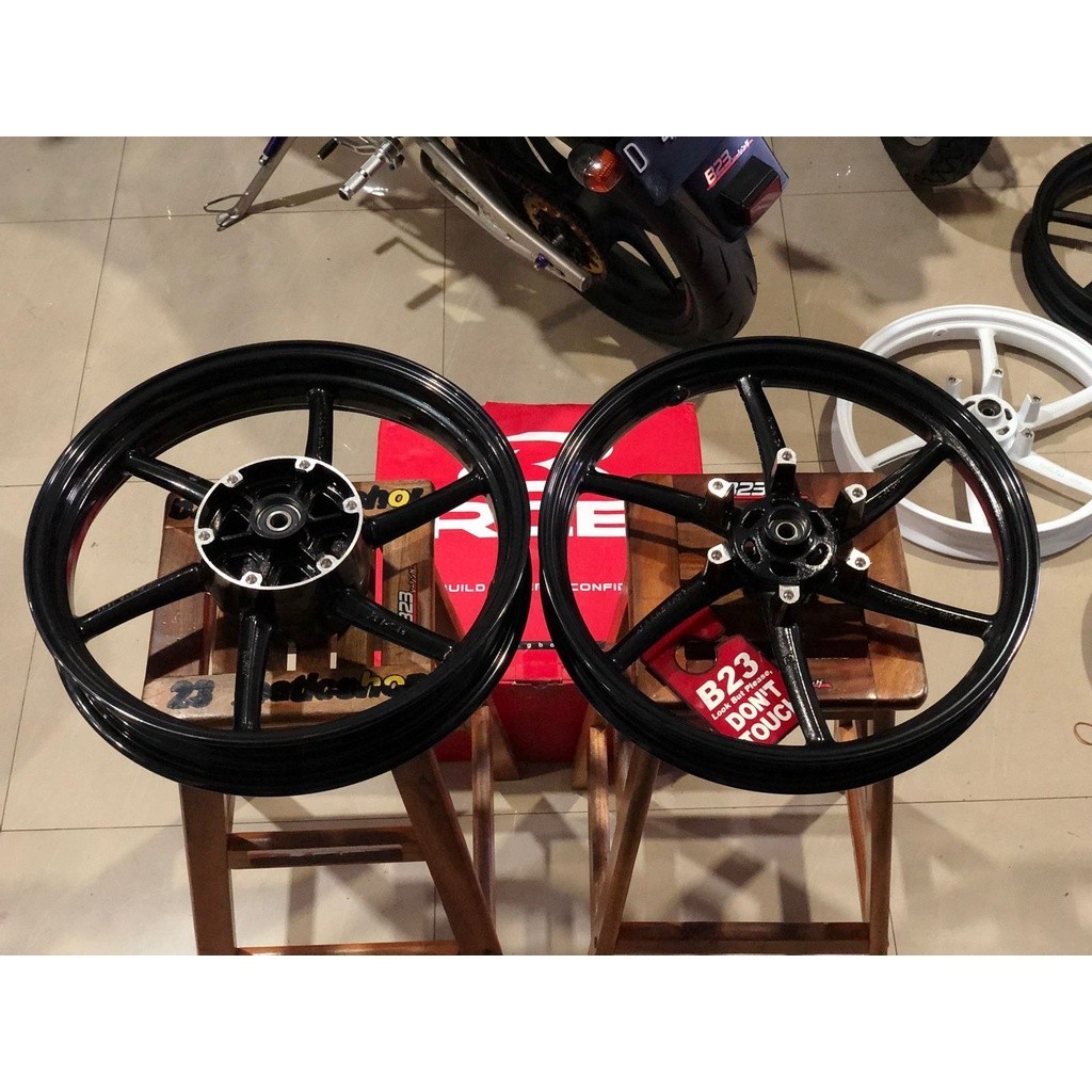 velg rims 17 rcb racingboy ninja rr r krr kr racing wheel Hitam Glossy