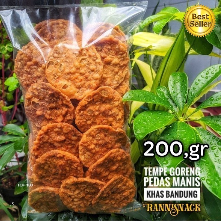 

Keripik tempe original manis pedas bandung.