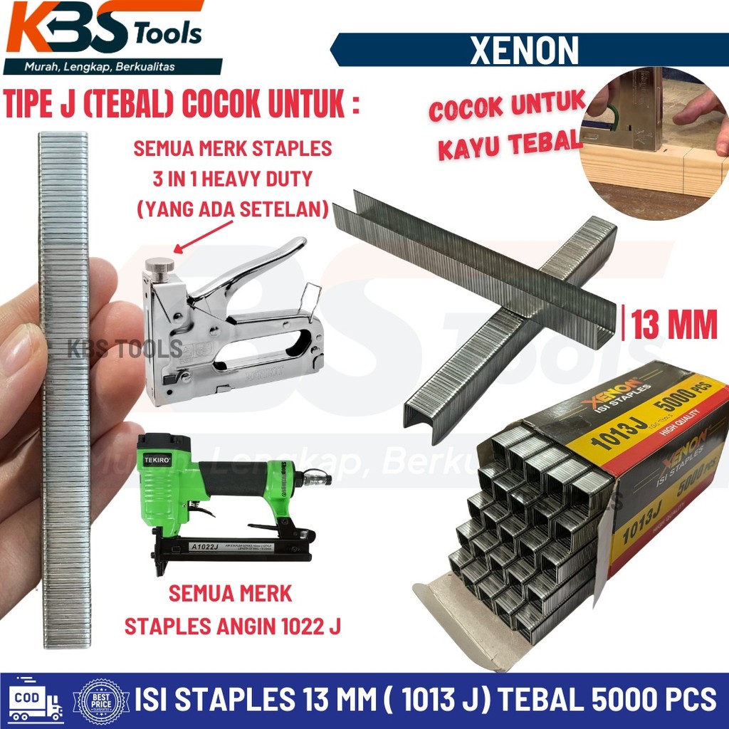 

Mata Staples Tembak 1013J Xenon / J1013 Isi Staples Tembak 13mm Heavy Duty (5000 Pcs)