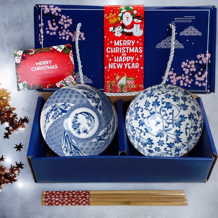 

[PROMO!!!] Hampers Natal Japanese bowl set isi 2 mangkok keramik hadiah souvenir - Natsumi 2 Natal