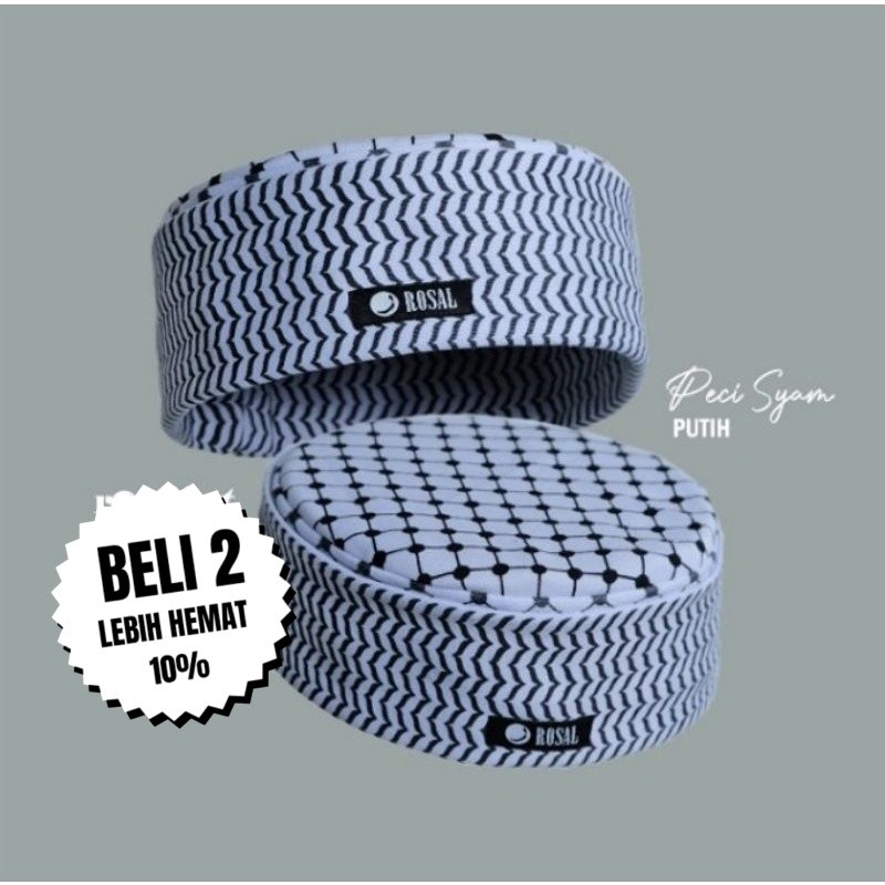 Rosal Peci Syam Peci Kopiah Songkok Kopeah Topi Haji Sholat Muslim Shalat Santri Desain Unik Lebaran