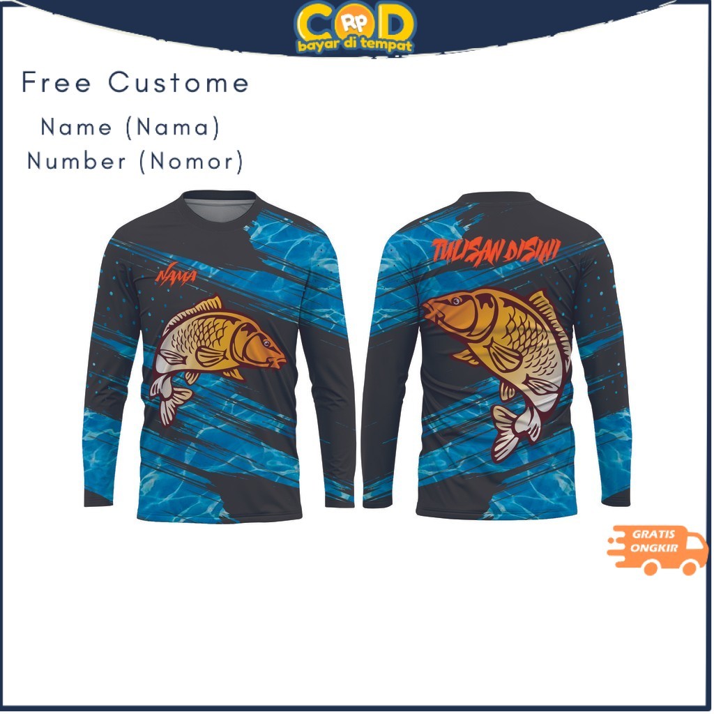 Jersey Baju Mancing Premium Ikan Custome Nama / Number Dri Fit Milano Full Printing Vinus Company