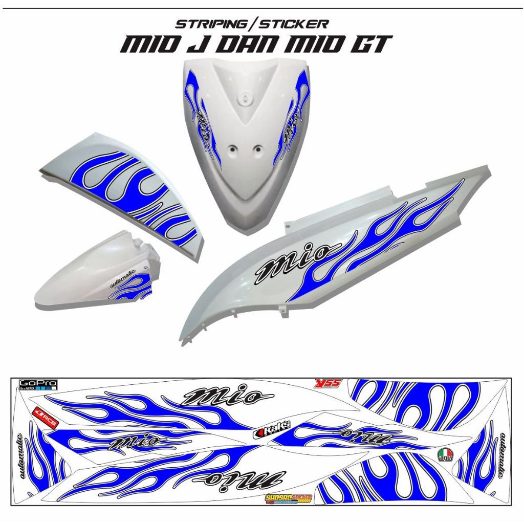 STRIPING MIO GT / MIO J VARIASI MOTIF BARU / STIKER MIO J STIKER