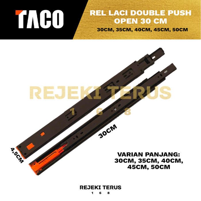 Rel Laci Taco Double Push Open 30cm / Pencet Double Track