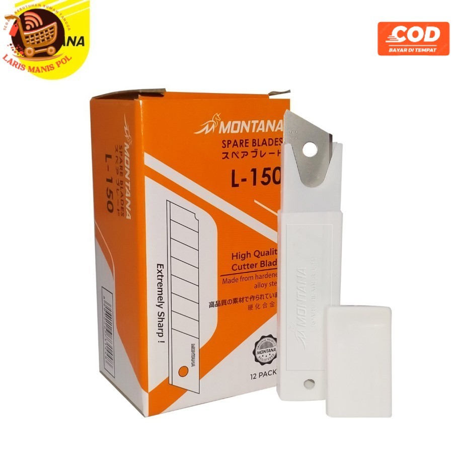 

LMP Isi Cutter Besar L150 Montana Cutter Blade Refill Isi Pisau Pemotong L-150 1 Tube 5 Pcs