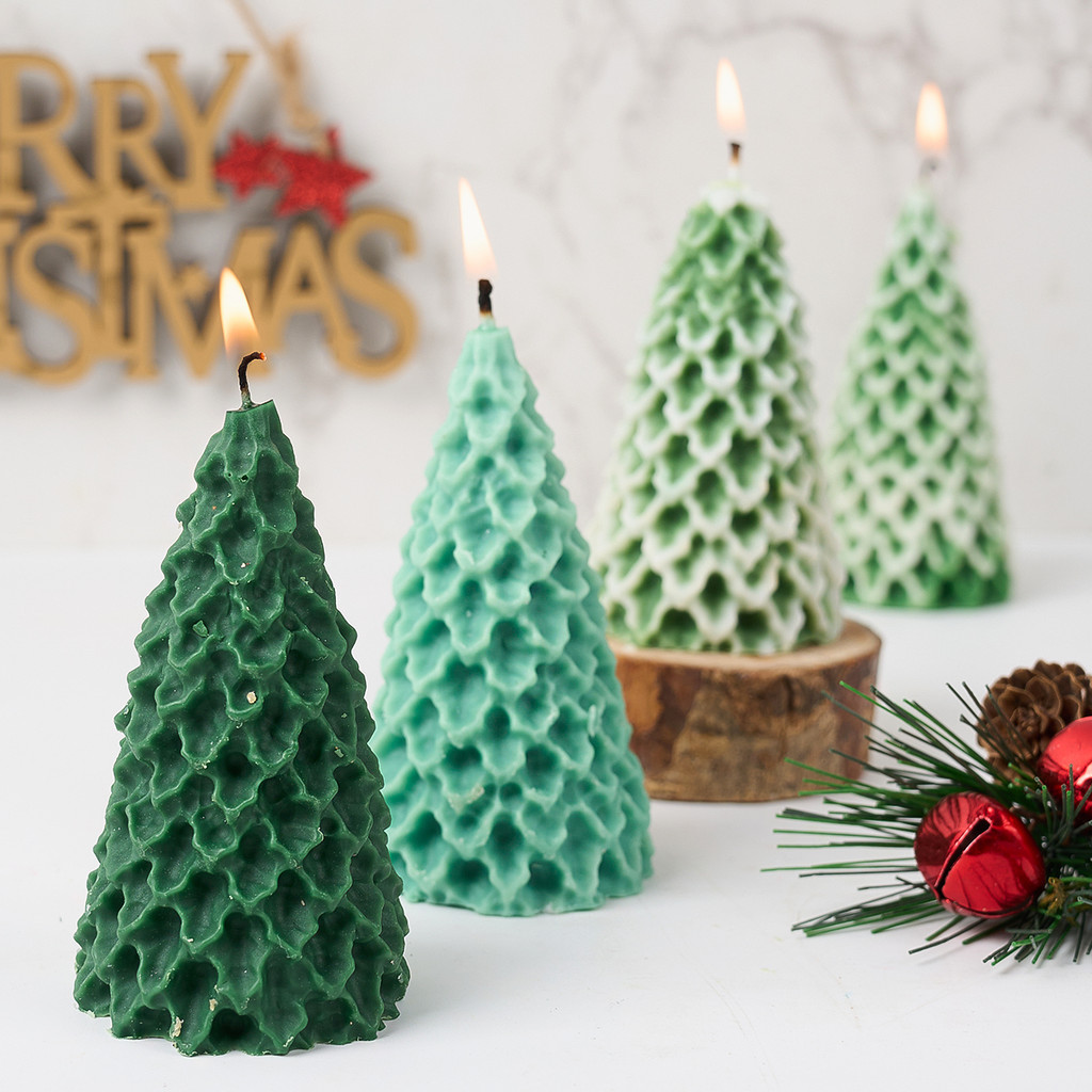 

3D Christmas Tree Silicone Molds DIY Handmade Scented Candle Gypsum Soap Resin Ornament Mould Xmas Craft Gift Home Deco Supplies