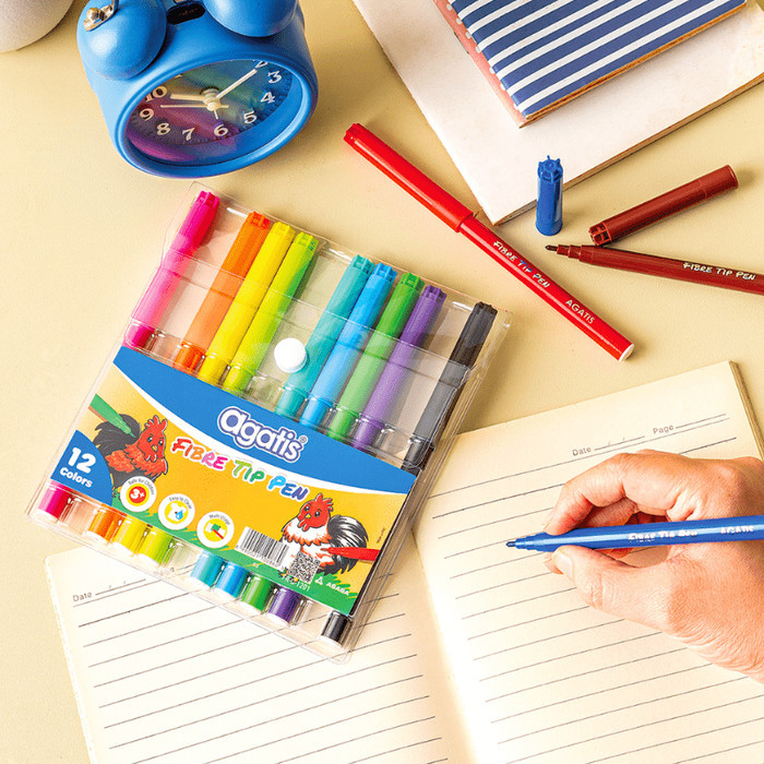 

Agatis Eco Spidol Warna Fibre Tip Pen 12 Warna