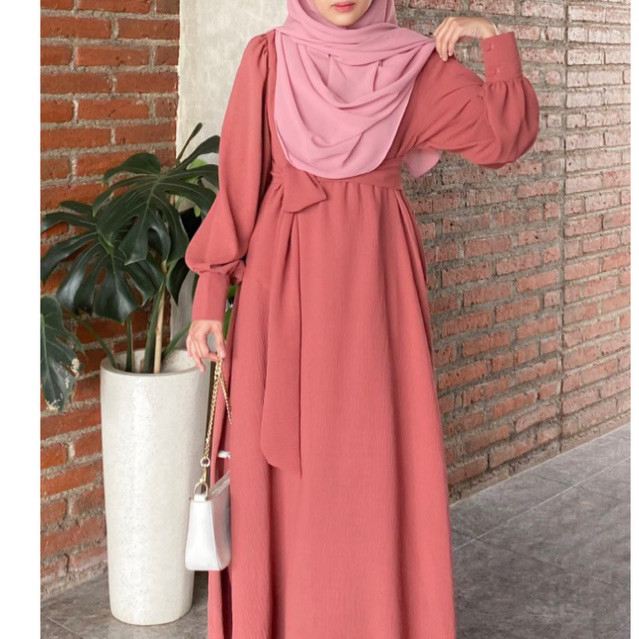 FATIMAH GAMIS ABAYA POLOS | MAXI DRESS LEBARAN KATUN PREMIUM