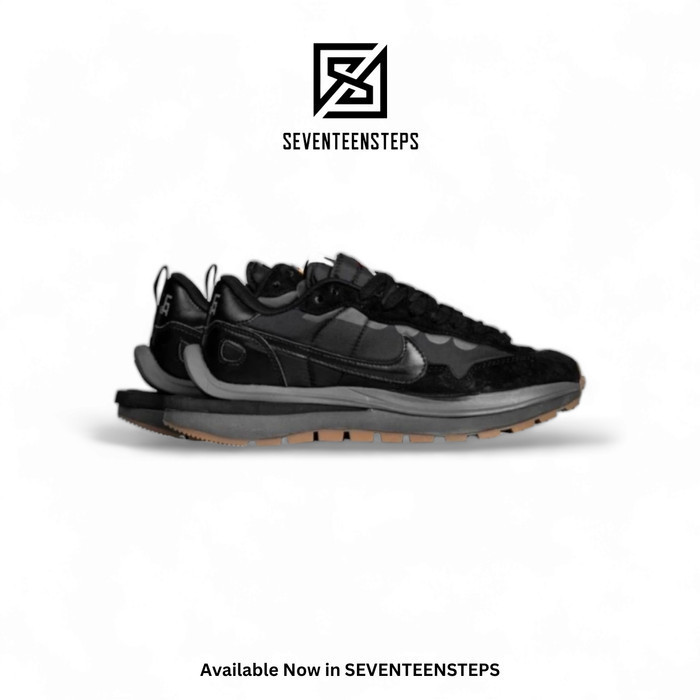 Sepatu Sneakers Nk Sacai Vapor Waffle Black Sol Gum Terlaris