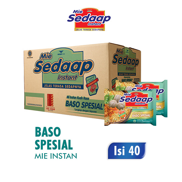 

1 Dus - SEDAAP Mie Instan Bakso Spesial 77GR Carton Pack