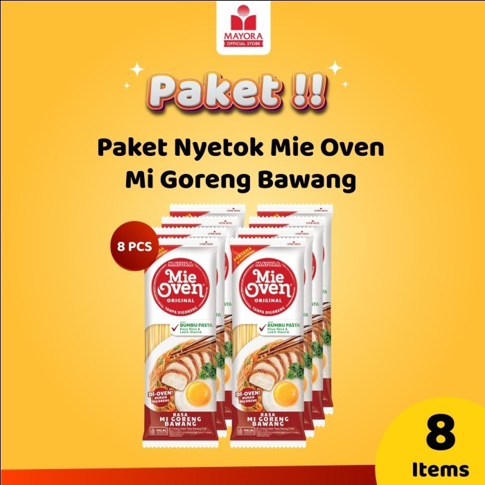 

Mie Oven Mi Instan Goreng Bawang 8 pcs