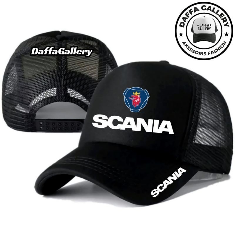 Daffaa Gallery Topi Trucker SCANIA - Topi Distro SCANIA Logo - Topi SCANIA Premium - Topi Pria Dewas