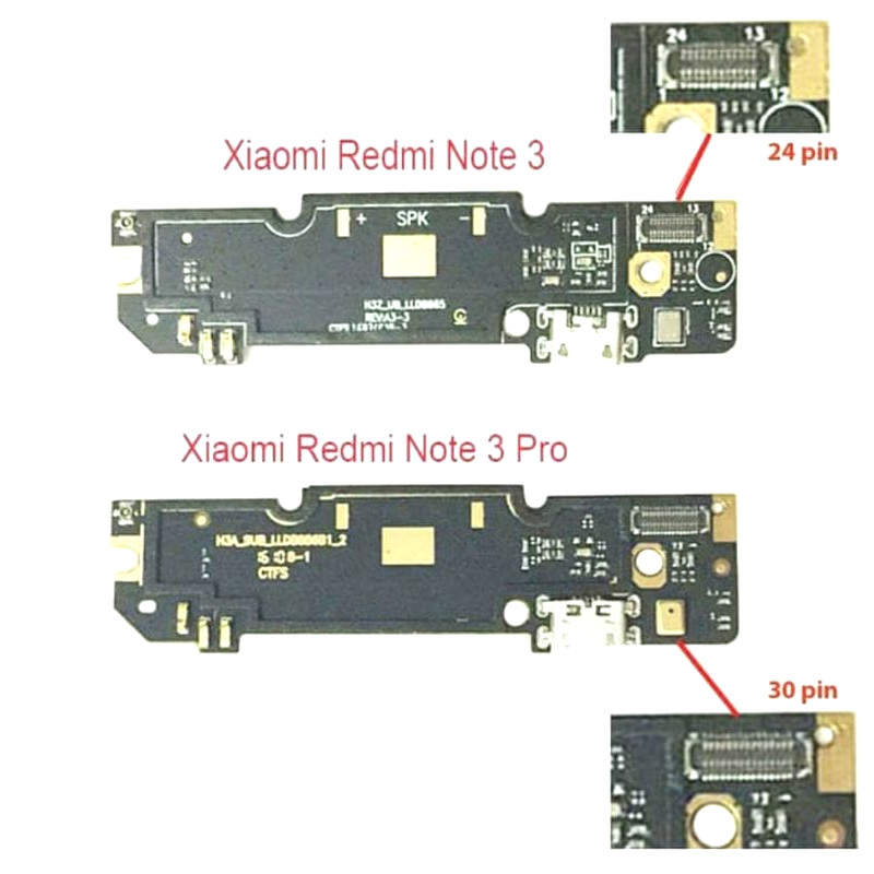 Flexible Charger Papan Cas konektor Cas Redmi Note 3 Pro + Mic