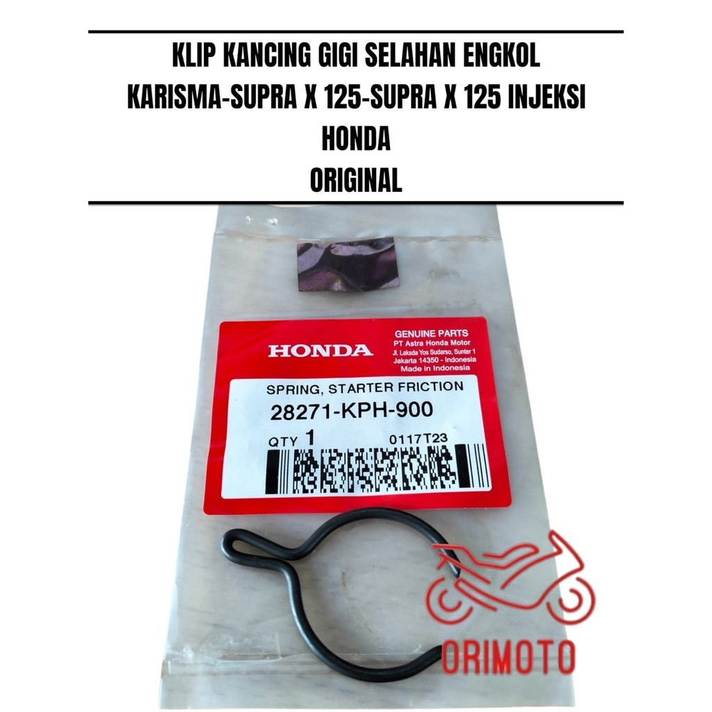 KAWAT KLIP KANCING GIGI SELAHAN ENGKOL KARISMA SUPRA X 125 INJEKSI HONDA 28271-KPH-900 ORIGINAL