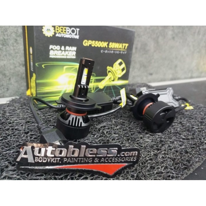 LED Beebot NEW Gp55F H4 Hi-Low, 58watt 5500K - GARANSI 18. FREE PASANG