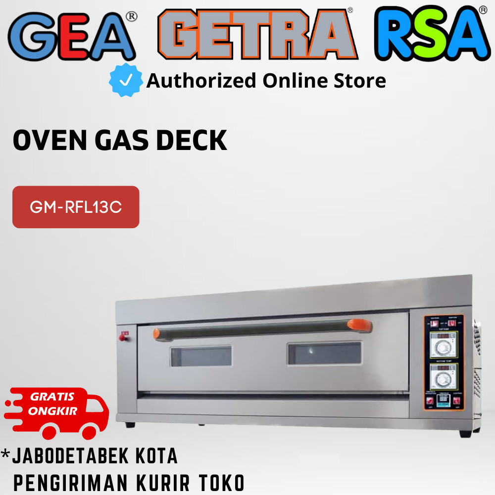 Oven Deck Gas Gomesin Gm-Rfl13c Oven Gas 1 Deck 3 Tray Stainless Steel