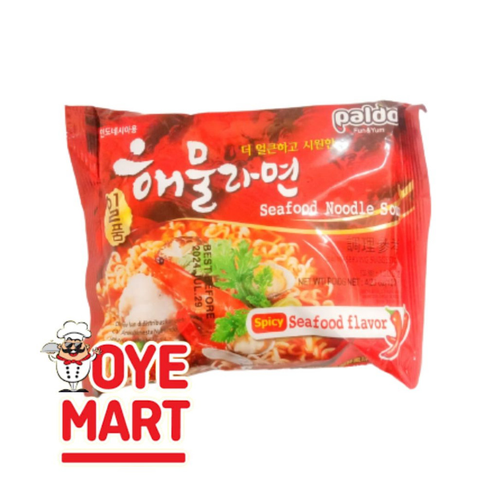 

PALDO SEAFOOD NOODLE SOUP SPICY 120GR/KOREAN RAMYUN SEAFOOD PEDAS