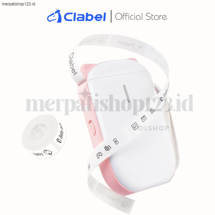 CLABEL CT520B Mini Portabel Printer Label Maker Printer Label Nama - Pink