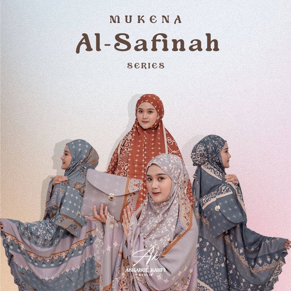 ASHABULKAHFI - Mukena 2 in 1 Premium Satin Maxmara Trivelo Silk Dewasa Al-Safinah