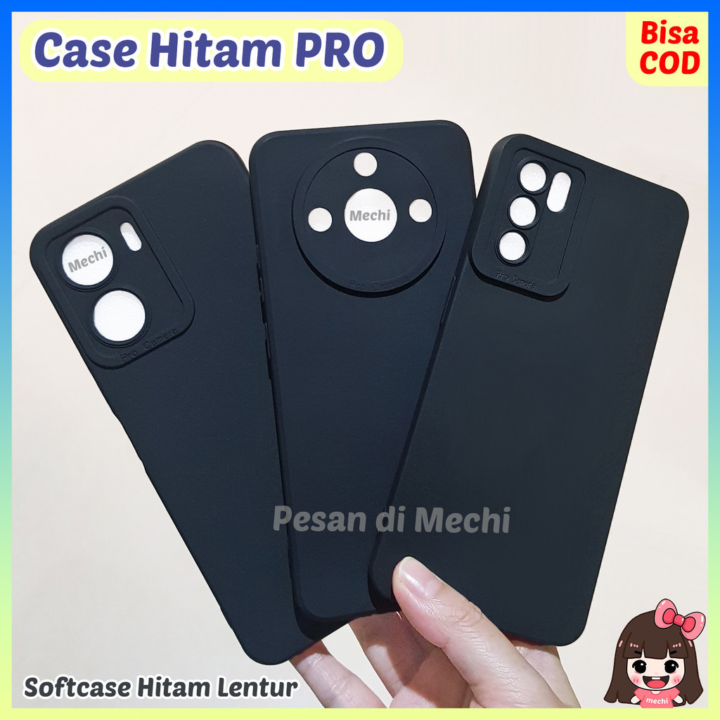 Case Hitam Pro Vivo 1606 1601 1609 1611 1612 1713 1716 1718 1723 1724 Softcase Black Protect Camera 