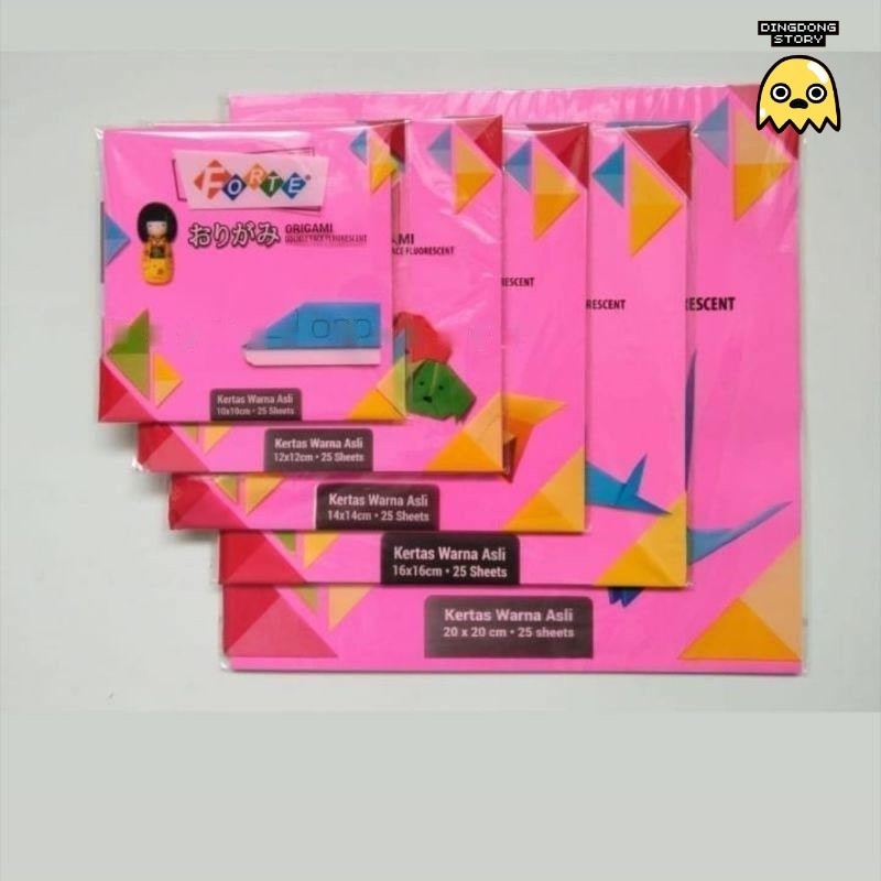 

Kertas Lipat Origami Forte Warna 2 Sisi Fluorescent 25 Lembar