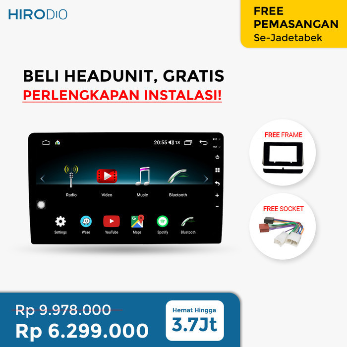 HIRODIO Alpha 9 - Headunit 2 DIN 9 inch - QLED 4/64