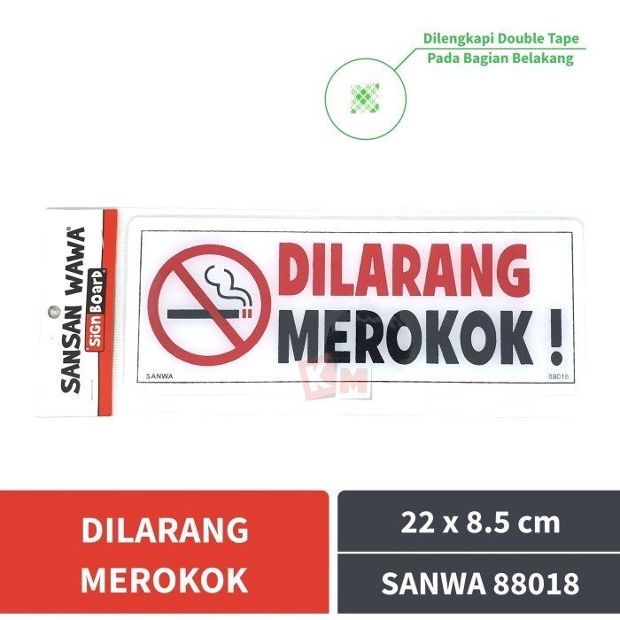 

Sign Board Acrylic Dilarang Merokok Sansan Wawa SANWA 88018