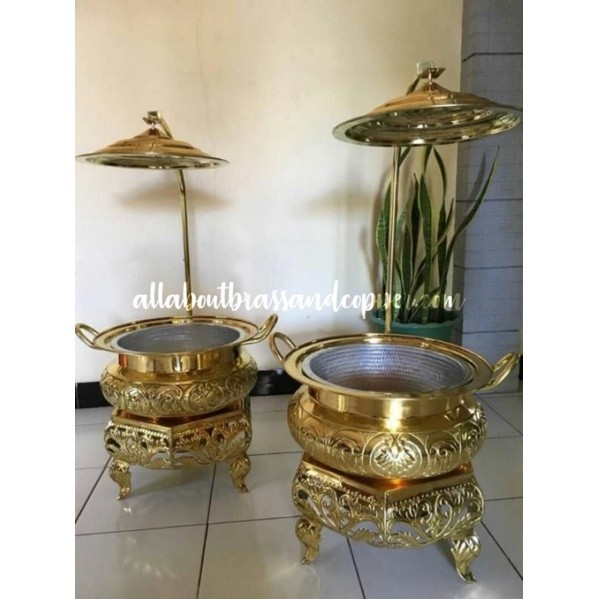 chafing dish/pemanas makanan pasmana/prasmanan set/chafing dish kuningan/pemanas ukir