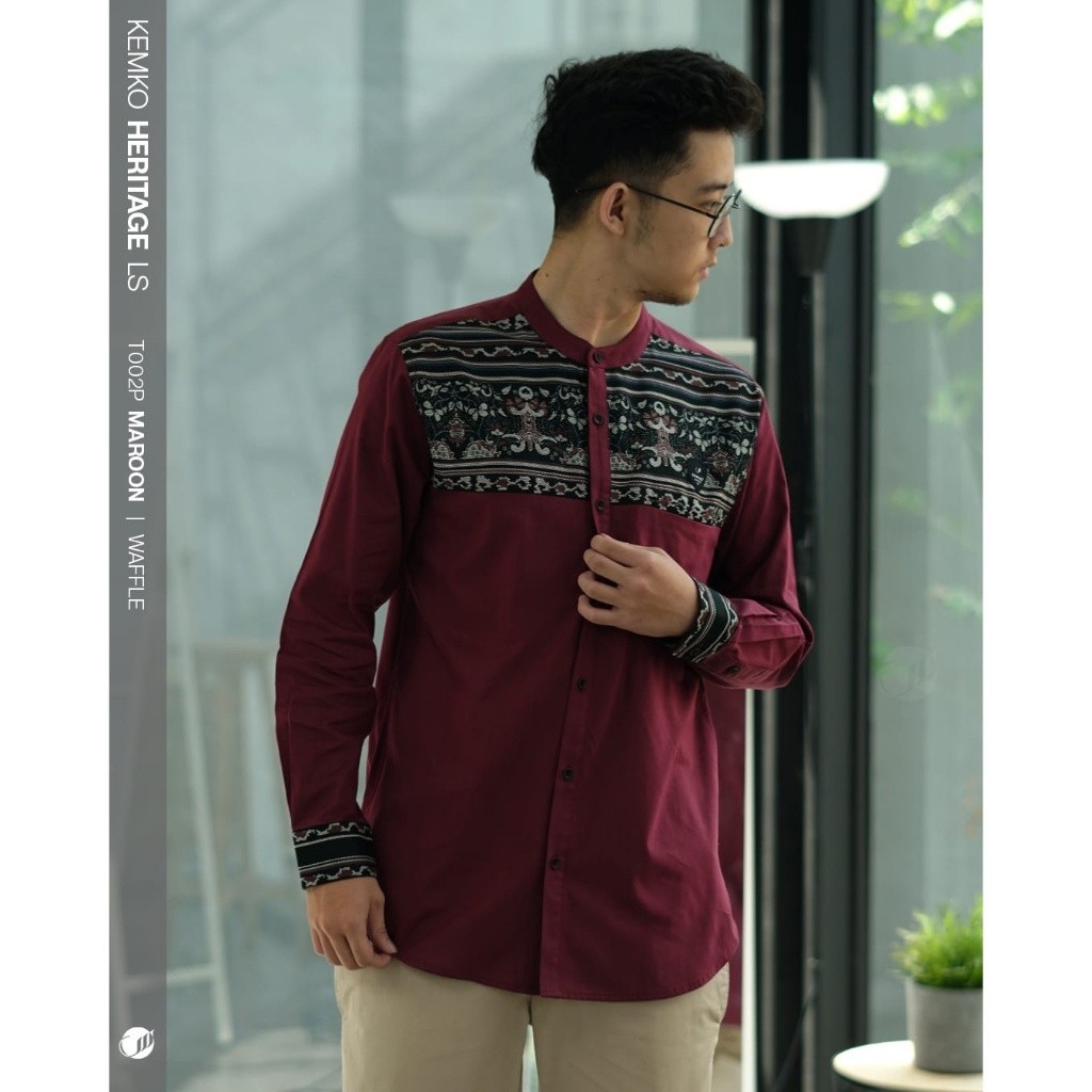 SAMASE Heritage Kemko T002P  Kemeja Koko Batik Lengan Panjang