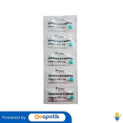 Paracetamol Triman 500 Mg Strip 10 Kaplet