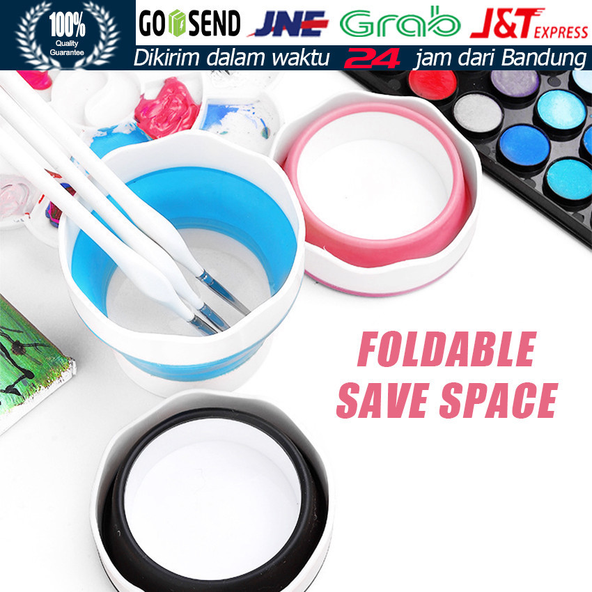 

Water Cup Brush Holder Foldable / Collapsible Tempat Wadah Air Lipat / Water Cup Brush Washer