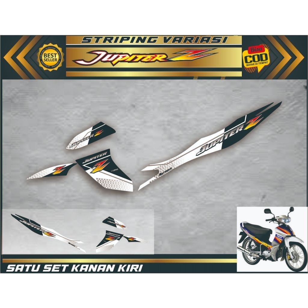 SETIKER/ STRIPING VARIASI JUPITER Z TEKHNOLOGI / STIKER LIST MOTOR YAMAHA JUPITER Z TEKHNOLOGI BURHA