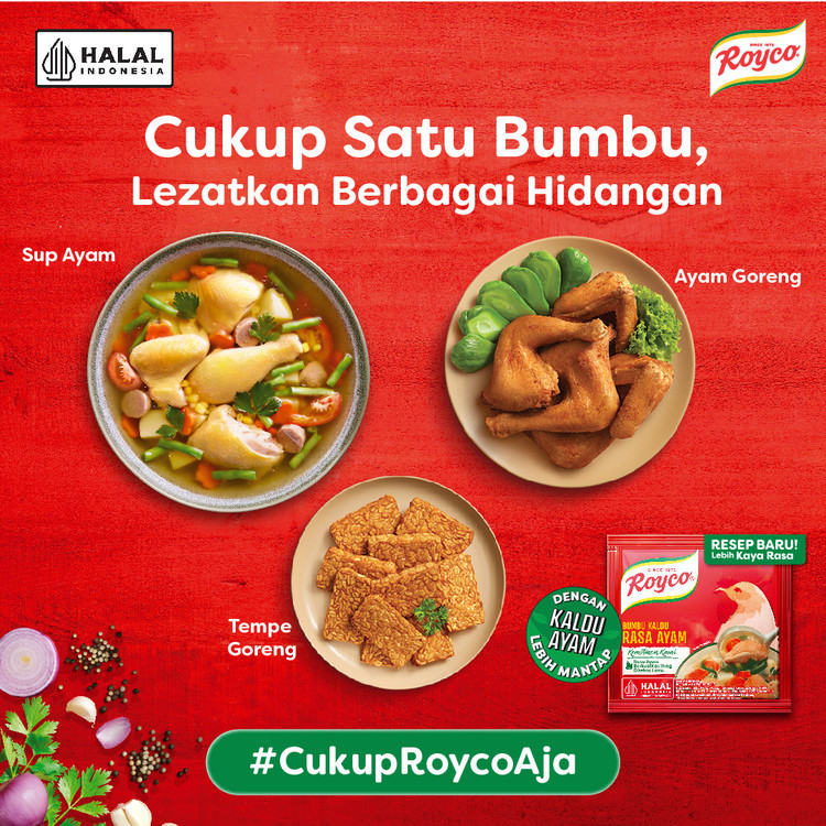 Royco BUMBU KALDU Penyedap Makanan Penyedap Rasa AYAM Beryodium 220G x2-6