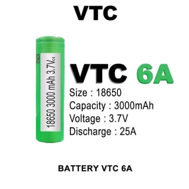 Battery SONY VTC6A / Batre SONY VTC 6A 18650 3000 mAH Authentic Bate