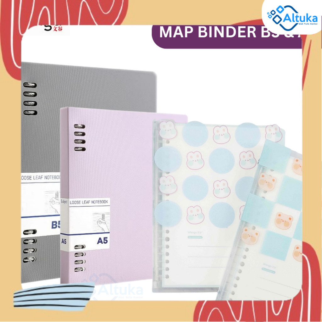 

Map Binder Note A5 B5 Wengu Solid dan Transparan