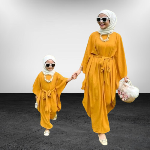 BAJU LEBARAN COUPLE KELUARGA IBU DAN ANAK GLADIS CRINKLE AIRFLOW PREMIUM BIGSIZE