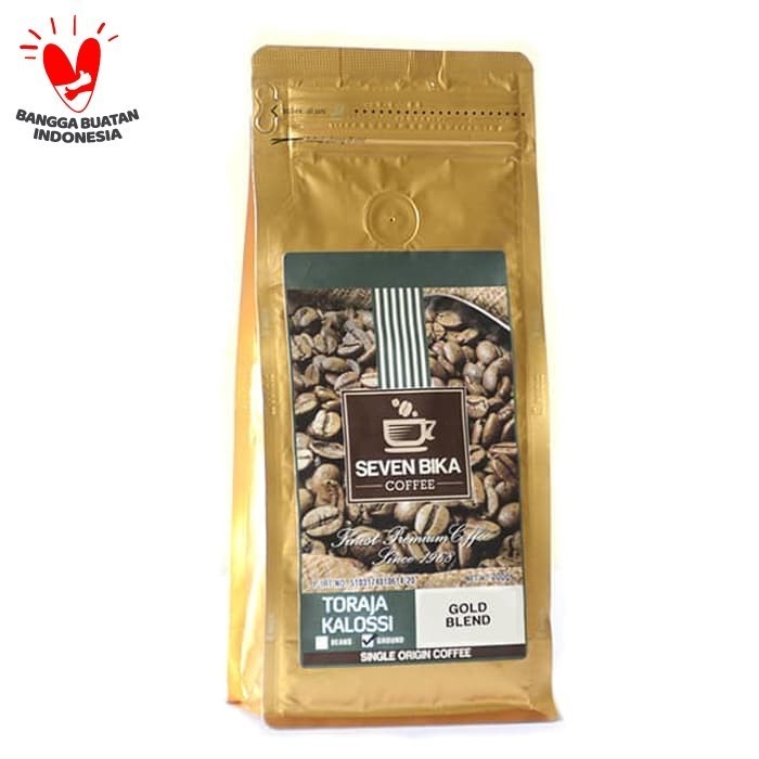 

[Coffee New] Kopi Seven Bika Toraja Kalossi Gold Blend 165 gr ( Bubuk )