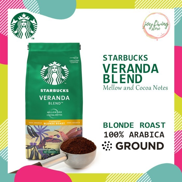 

[Coffee New] Kopi Bubuk Starbucks Veranda Blend Blonde Roast Coffee Sachet Bag 200g