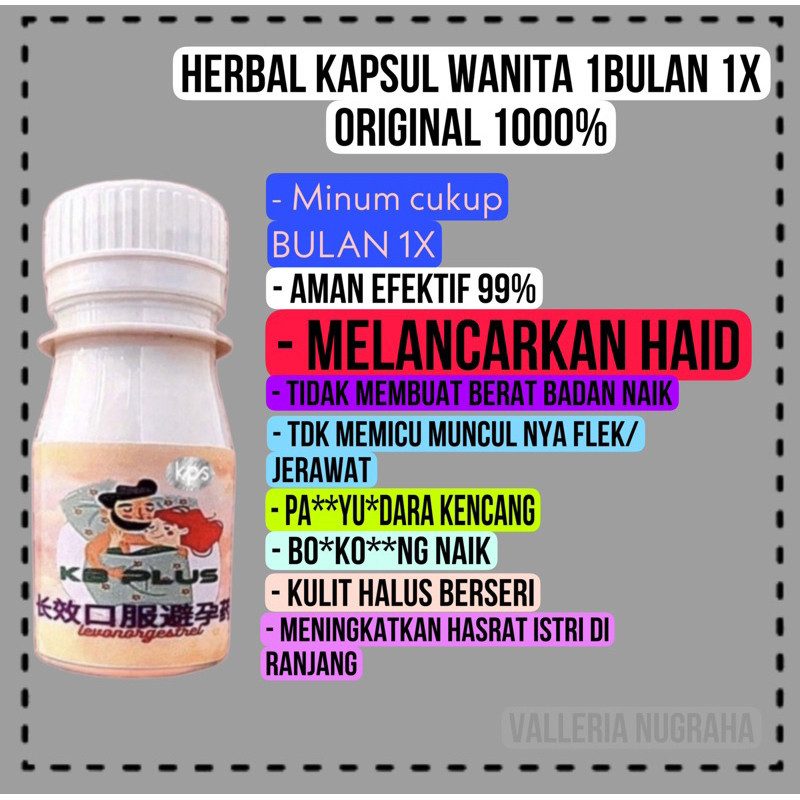 (PRIVASI AMAN) Kps kb plus super aman anti haid macet anti gendut payu*dara kencang