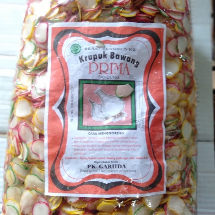 

New kerupuk bawang mentah prima 1bal isi 5kg