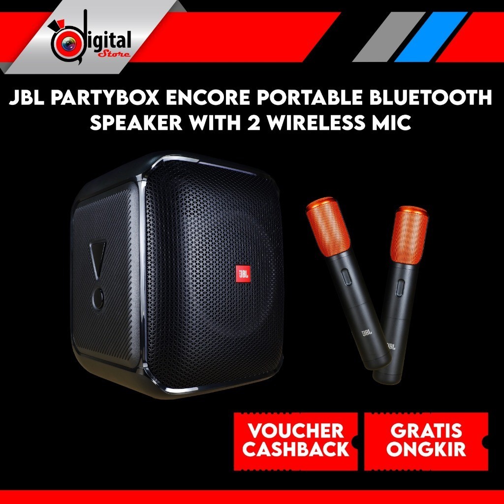 JBL Partybox Encore Portable Bluetooth Speaker with 2 Wireless Mic