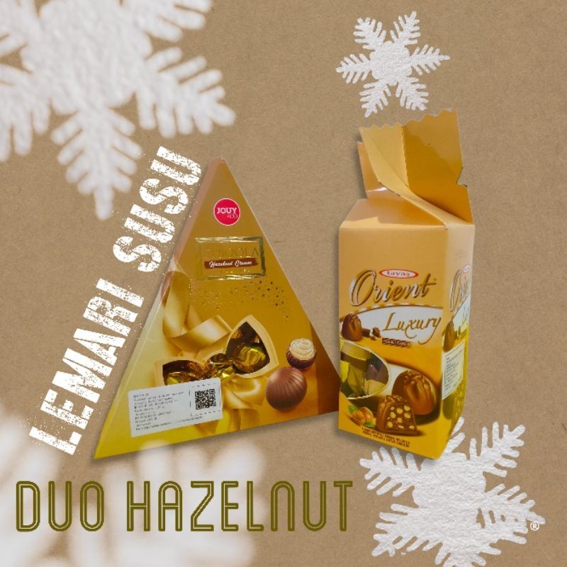 Tayas orient luxury hazelnut/Jouy & Co chiqola hazelnut cream pralines