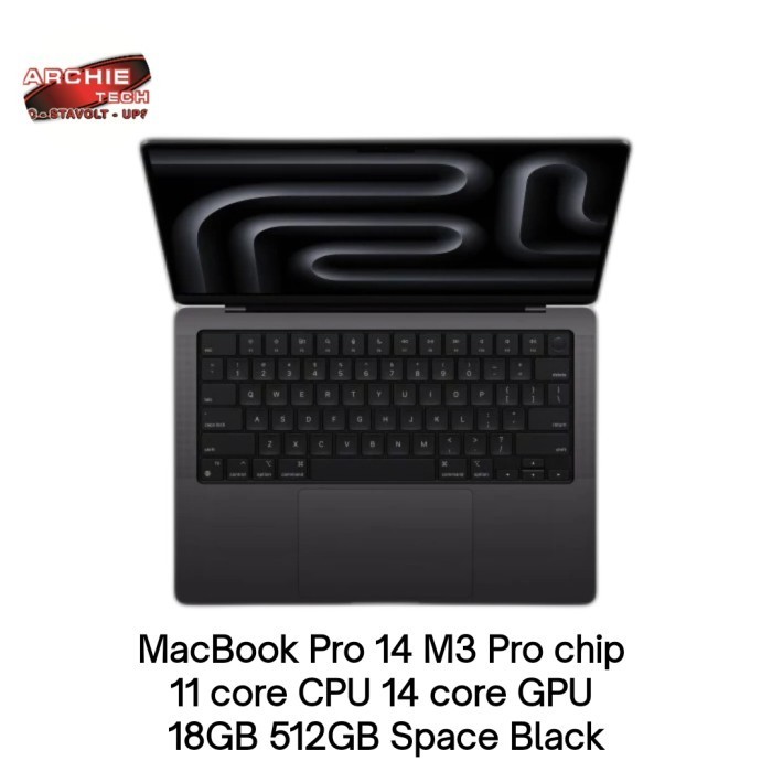 MB Pro 14 M3 Pro 11 core CPU 14 core GPU 18GB 512GB Space Black
